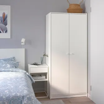 IKEA KLEPPSTAD Dulap 2usi, alb, 79x176 cm