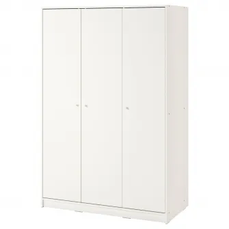 IKEA KLEPPSTAD Dulap cu 3 usi, alb, 117x176 cm