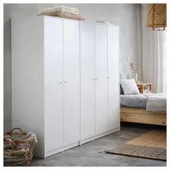 IKEA KLEPPSTAD Dulap cu 3 usi, alb, 117x176 cm