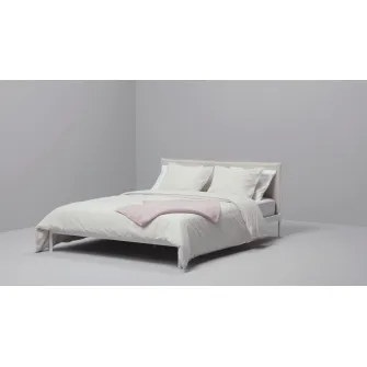 IKEA KLEPPSTAD Cadru pat, alb/Vissle bej, 160x200 cm