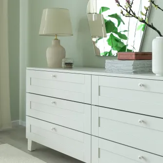 IKEA KLINGSTORP Maner, alb murdar/cromat, 23 mm