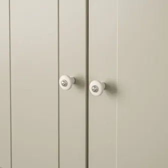IKEA KLINGSTORP Maner, alb murdar/cromat, 23 mm