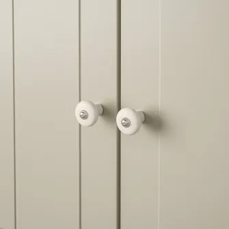 IKEA KLINGSTORP Maner, alb murdar/cromat, 30 mm