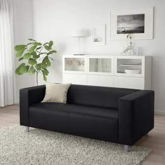 IKEA KLIPPAN Canapea 2 locuri, Bomstad negru