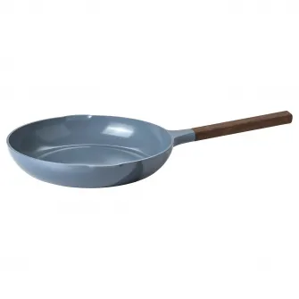 IKEA KLIPPFISK Tigaie, strat antiaderent/lemn gri inchis-albastru, 28 cm