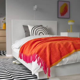 IKEA KLIPPOXEL Patura, portocaliu/roz, 130x170 cm