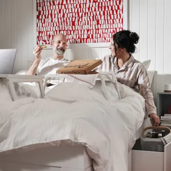 IKEA KLIPSK Tava mic-dejun, alb