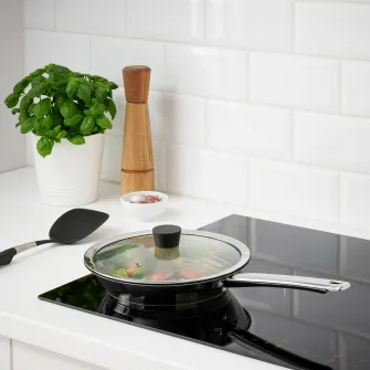 IKEA KLOCKREN Capac tigaie, sticla, 25 cm