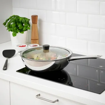 IKEA KLOCKREN Capac tigaie, sticla, 33 cm