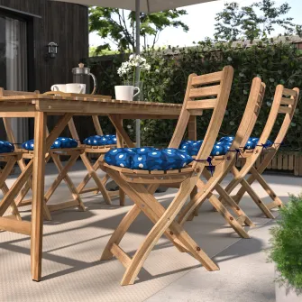 IKEA KLÖSAN Perna scaun exterior, albastru inchis, 35 cm