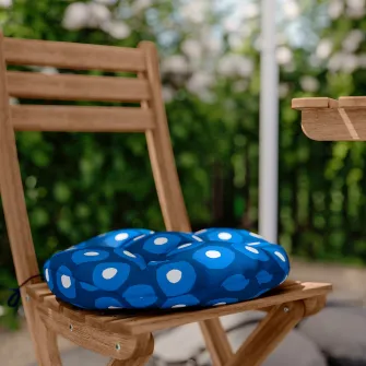 IKEA KLÖSAN Perna scaun exterior, albastru inchis, 35 cm