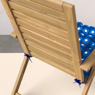 IKEA KLÖSAN Perna scaun exterior, albastru inchis, 45x116 cm