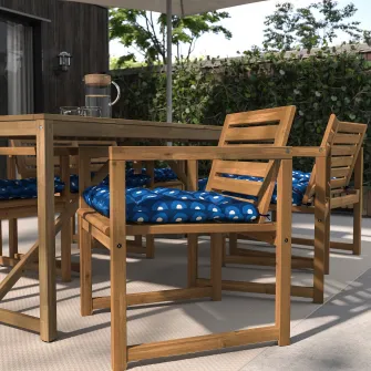 IKEA KLÖSAN Perna scaun exterior, albastru inchis, 50x50 cm