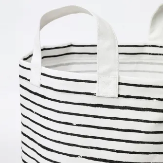 IKEA KLUNKA Cos rufe, alb/negru, 60 l