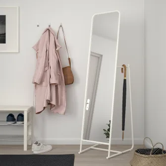 IKEA KNAPPER Oglinda cu suport, alb, 48x160 cm
