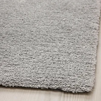 IKEA KNARDRUP Covor, fir scurt, gri, 133x195 cm