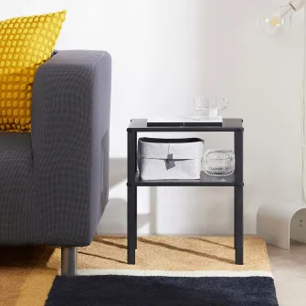IKEA KNARREVIK Noptiera, negru, 37x28 cm