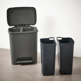IKEA KNÖCKLA Cos pedala, gri inchis, 25 l