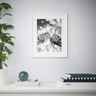 IKEA KNOPPÄNG Rama, alb, 40x50 cm