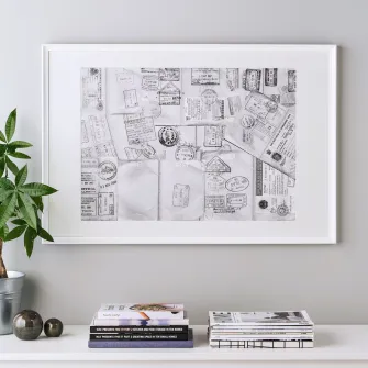 IKEA KNOPPÄNG Rama, alb, 61x91 cm