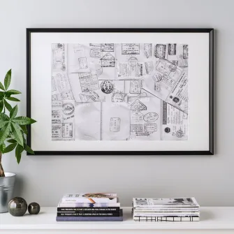 IKEA KNOPPÄNG Rama, negru, 61x91 cm