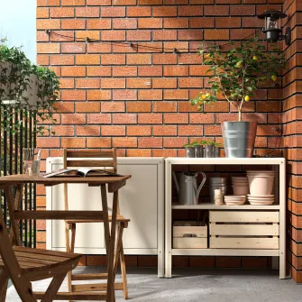 IKEA KOLBJÖRN Etajera interior/exterior, bej, 80x81 cm