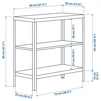 IKEA KOLBJÖRN Etajera interior/exterior, bej, 80x81 cm