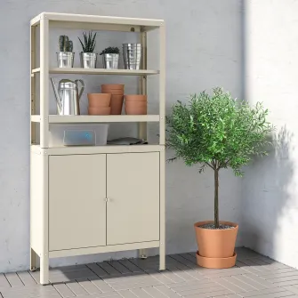 IKEA KOLBJÖRN Etajera/corp, bej, 80x37x161 cm