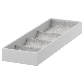 IKEA KOMPLEMENT Organizator 4 compartimente, gri, 15x53x5 cm
