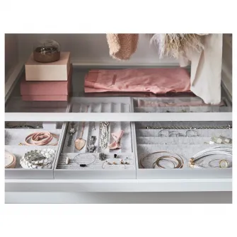 IKEA KOMPLEMENT Organizator 4 compartimente, gri, 15x53x5 cm