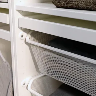 IKEA KOMPLEMENT Cos metalic, alb, 100x35 cm