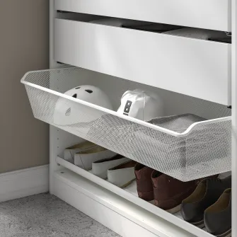 IKEA KOMPLEMENT Cos metalic, alb, 100x35 cm