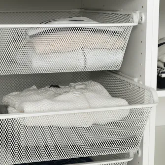 IKEA KOMPLEMENT Cos metalic, alb, 75x58 cm