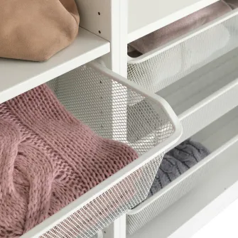 IKEA KOMPLEMENT Cos metalic, alb, 50x35 cm