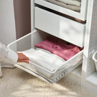 IKEA KOMPLEMENT Cos metalic, alb, 50x58 cm