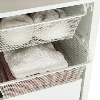 IKEA KOMPLEMENT Cos metalic, alb, 50x58 cm