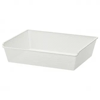IKEA KOMPLEMENT Cos metalic, alb, 75x58 cm