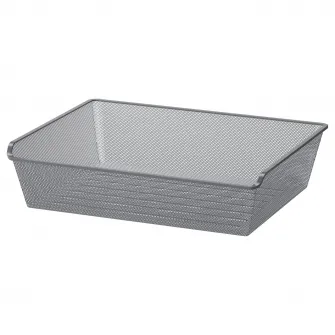 IKEA KOMPLEMENT Cos metalic, gri inchis, 75x58 cm