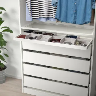 IKEA KOMPLEMENT Organizator sertar culisant, gri, 100x35 cm