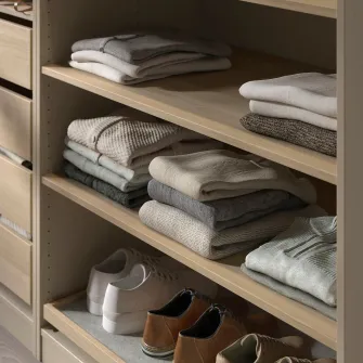 IKEA KOMPLEMENT Polita, aspect stejar antichizat, 100x58 cm