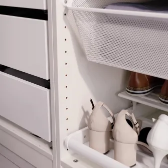 IKEA KOMPLEMENT Polita glisanta pantofi, alb, 100x58 cm
