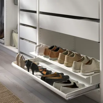 IKEA KOMPLEMENT Polita glisanta pantofi, alb, 100x58 cm