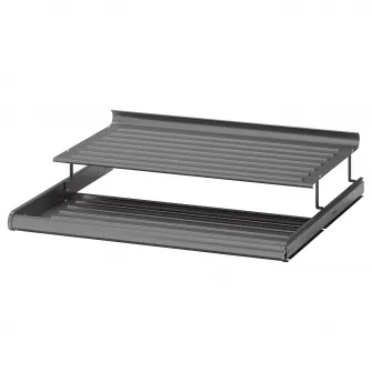 IKEA KOMPLEMENT Polita glisanta pantofi, gri inchis, 75x58 cm