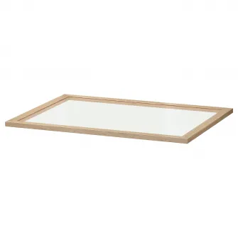 IKEA KOMPLEMENT Polita sticla, aspect stejar antichizat, 75x58 cm