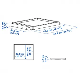 IKEA KOMPLEMENT Tava culisanta, alb, 50x35 cm