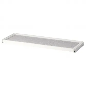 IKEA KOMPLEMENT Tava extensibila+protectie sertar, alb/gri, 100x35 cm