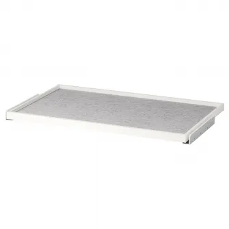 IKEA KOMPLEMENT Tava extensibila+protectie sertar, alb/gri, 100x58 cm