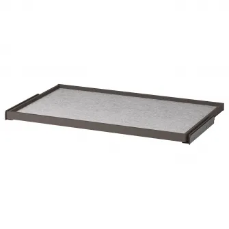 IKEA KOMPLEMENT Tava extensibila+protectie sertar, gri inchis/gri, 100x58 cm