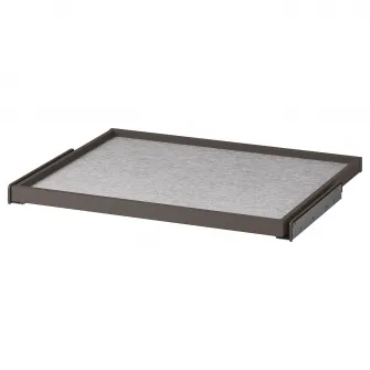 IKEA KOMPLEMENT Tava extensibila+protectie sertar, gri inchis/gri, 75x58 cm