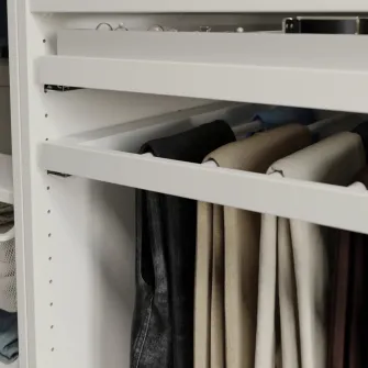 IKEA KOMPLEMENT Umeras pantaloni culisant, alb, 100x58 cm